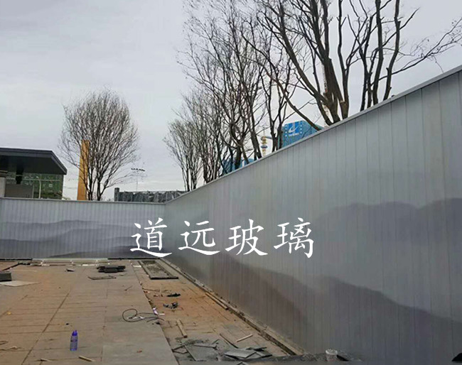 夾絲山水畫玻璃001